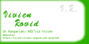 vivien rovid business card